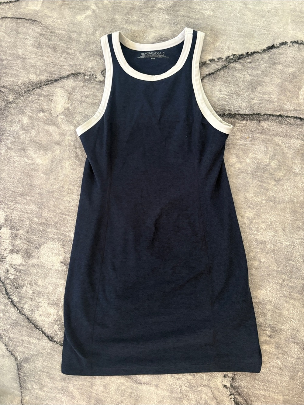 Lacoste Navy Tank Dress with White Trim